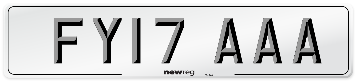 FY17 AAA Number Plate from New Reg